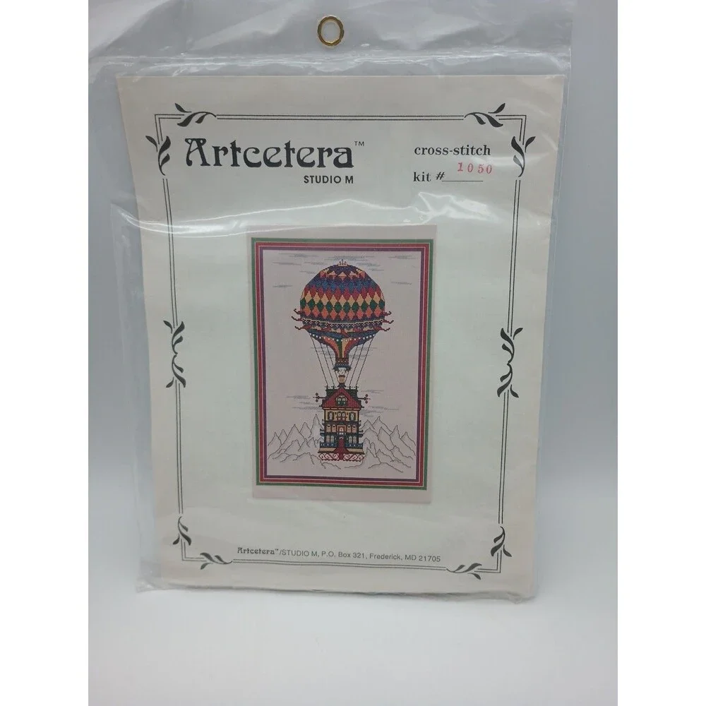 Artcetera Studio M Counted Cross Stitch  Kit Rainbow Hot Air Balloon House 1050